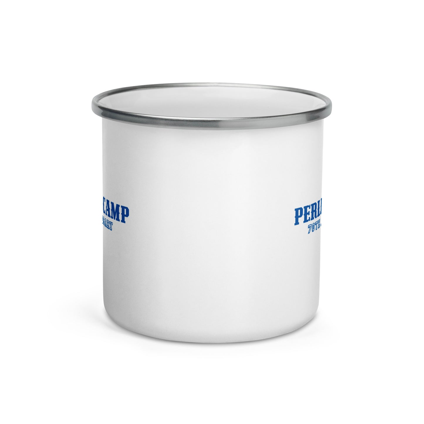 Perlman 70th Anniversary Enamel Mug