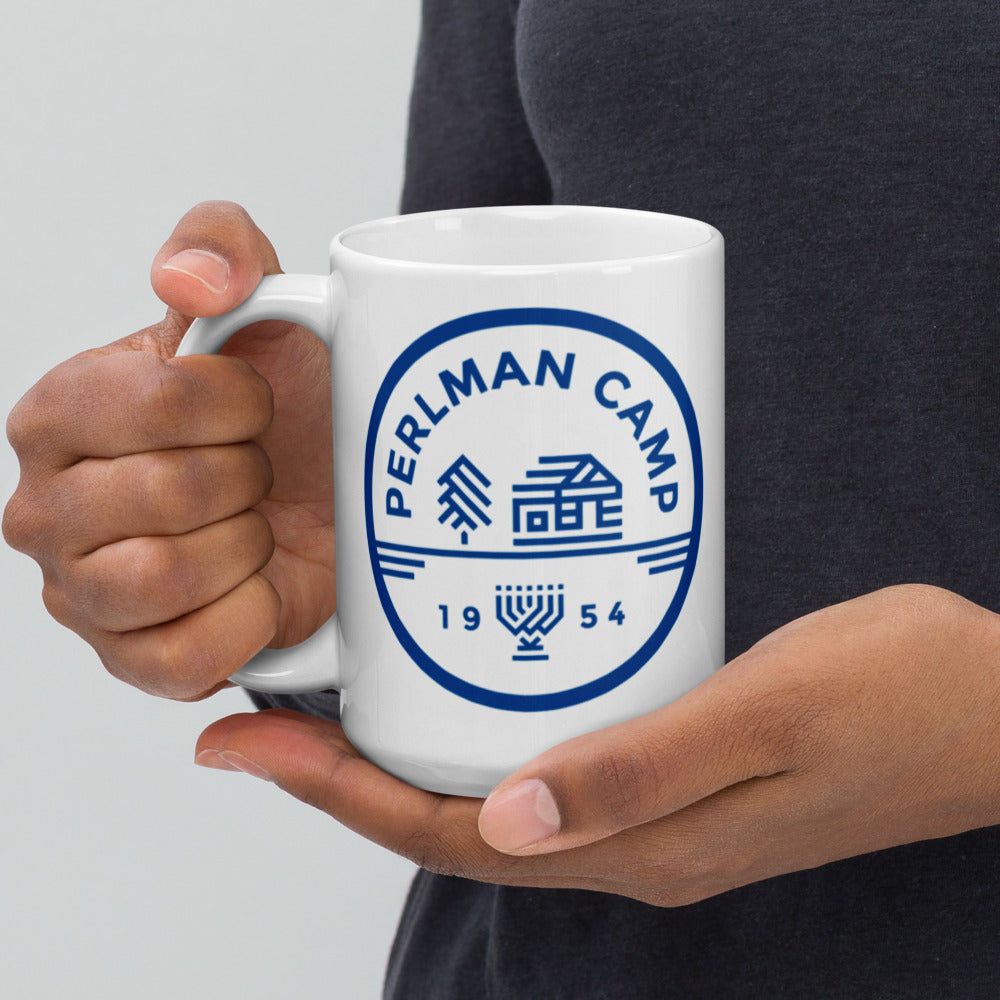 White glossy mug