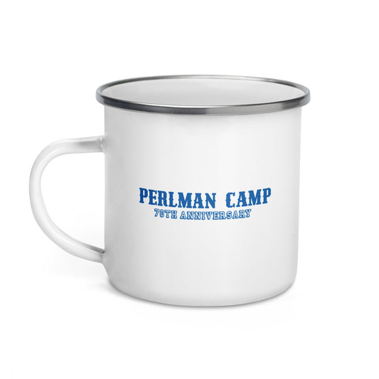 Perlman 70th Anniversary Enamel Mug