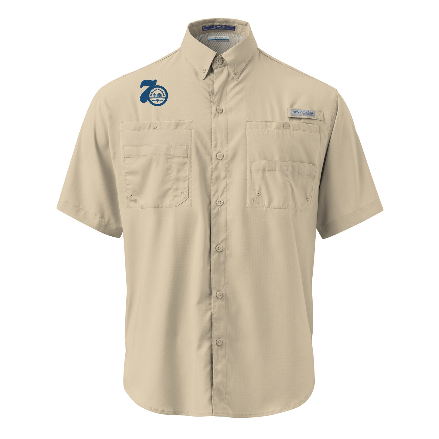 70th Anniversary Men’s Columbia short sleeve button shirt