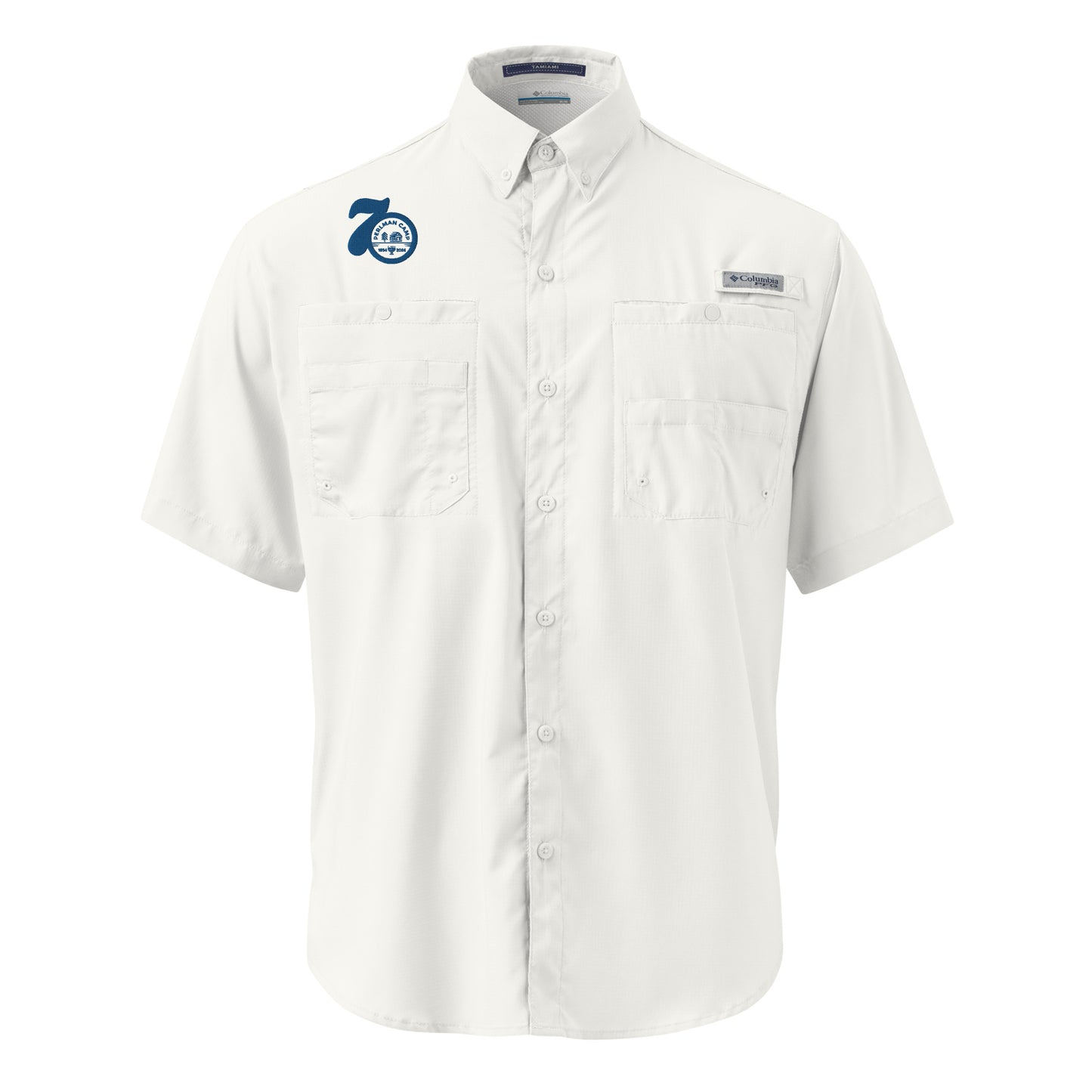 70th Anniversary Men’s Columbia short sleeve button shirt