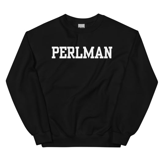 Perlman Unisex Sweatshirt - White Text